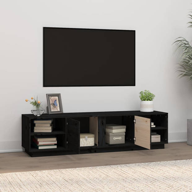 The Living Store TV-kast - Trendy - Meubel - 156 x 40 x 40 cm - Zwart