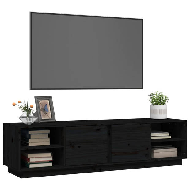 The Living Store TV-kast - Trendy - Meubel - 156 x 40 x 40 cm - Zwart