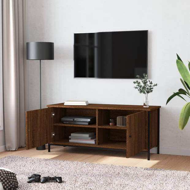 The Living Store TV-meubel - Trendy en praktisch ontwerp - Duurzaam bewerkt hout - Voldoende opbergruimte - Stevig blad