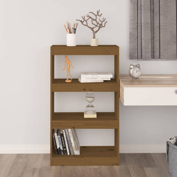 The Living Store Boekenkast Grenenhout - 60 x 30 x 103.5 cm - Honingbruin