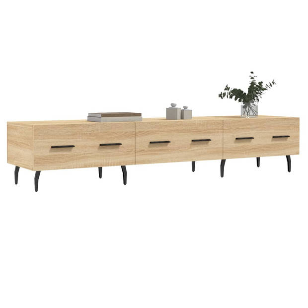 The Living Store Televisiekast Sonoma Eiken - 150x36x30 cm - Stevig Hout en IJzer