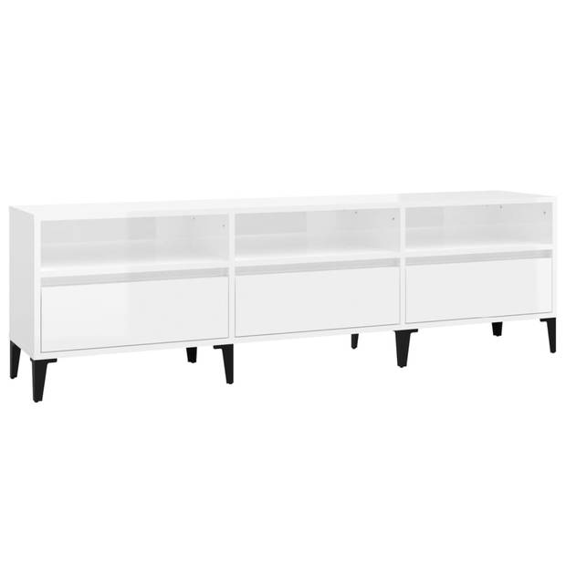 The Living Store TV-kast Classic - hout - 150 x 30 x 44.5 cm - wit