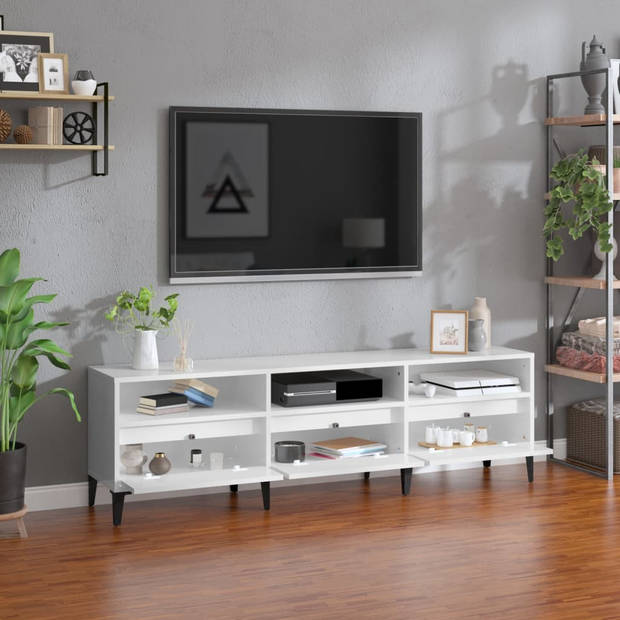The Living Store TV-kast Classic - hout - 150 x 30 x 44.5 cm - wit