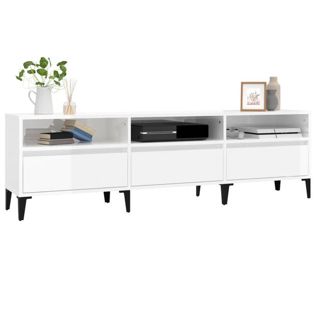 The Living Store TV-kast Classic - hout - 150 x 30 x 44.5 cm - wit