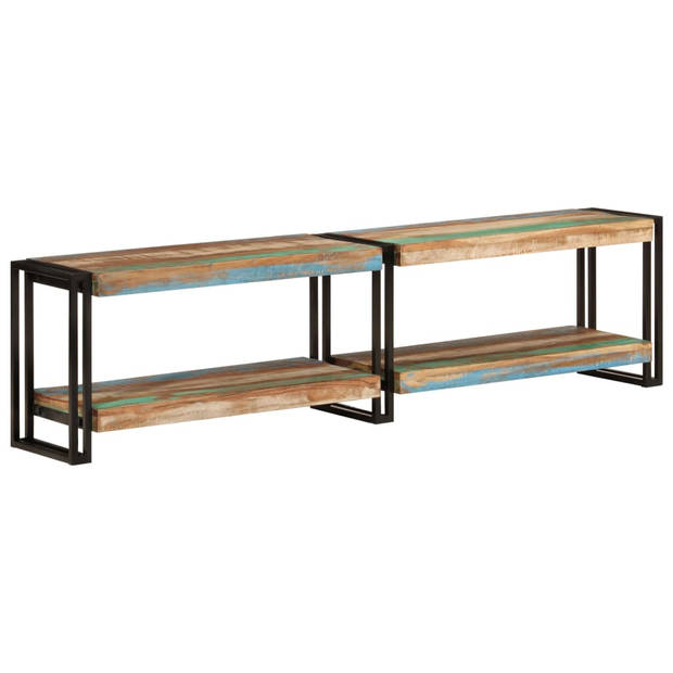 The Living Store Tv-kast - Massief gerecycled hout - Metalen frame - 160 x 30 x 40 cm