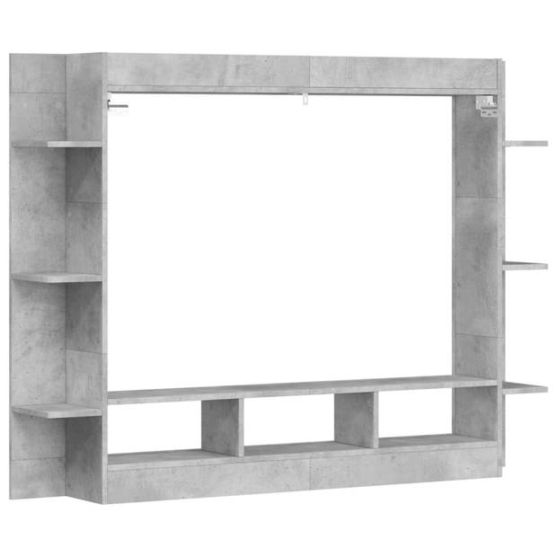 The Living Store Tv-meubel Betongrijs 152x22x113cm - Praktisch en trendy design
