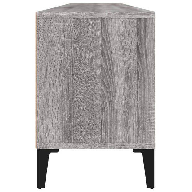 The Living Store Tv-kast Industrial - Grijs Sonoma Eiken - 150 x 30 x 44.5 cm - Opbergruimte