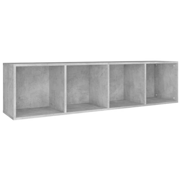 vidaXL Boekenkast/tv-meubel 36x30x143 cm bewerkt hout betongrijs