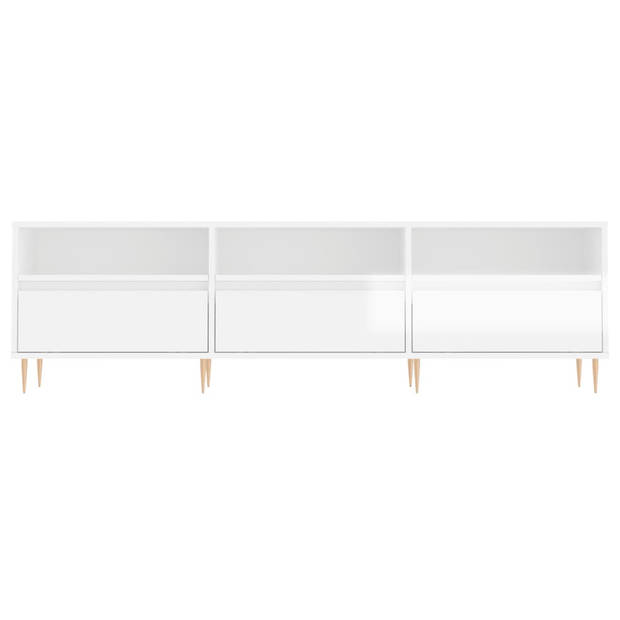 The Living Store TV-meubel Tv-kast - 150 x 30 x 44.5 cm - Hoogglans wit