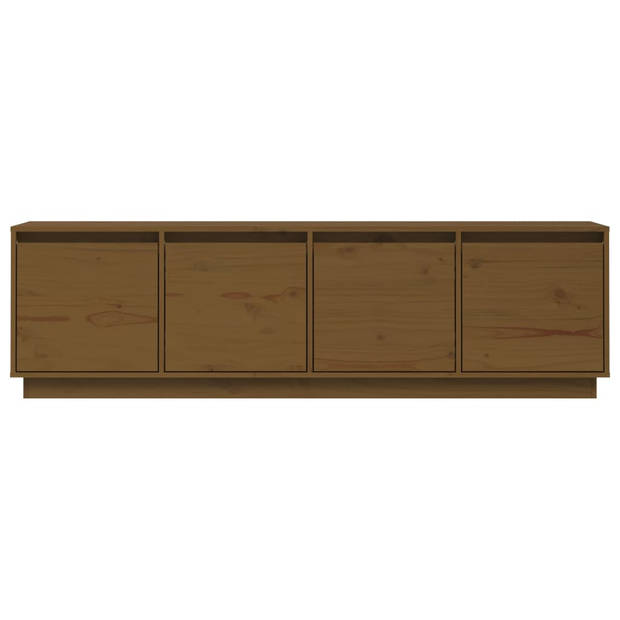 The Living Store TV-meubel - Grenenhout - 156 x 37 x 45 cm - Honingbruin