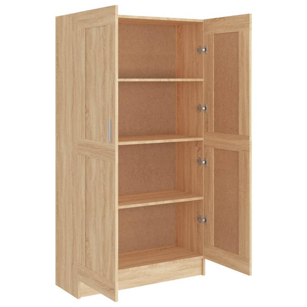 vidaXL Boekenkast 82,5x30,5x150 cm bewerkt hout sonoma eikenkleurig