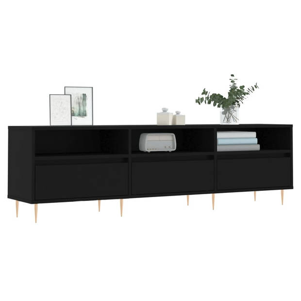 The Living Store TV-meubel Opbergkast - 150 x 30 x 44.5 cm - Zwart