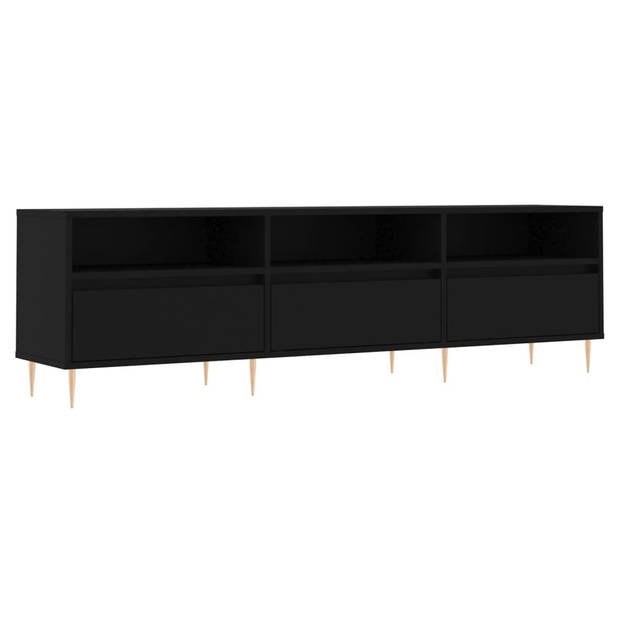 The Living Store TV-meubel Opbergkast - 150 x 30 x 44.5 cm - Zwart