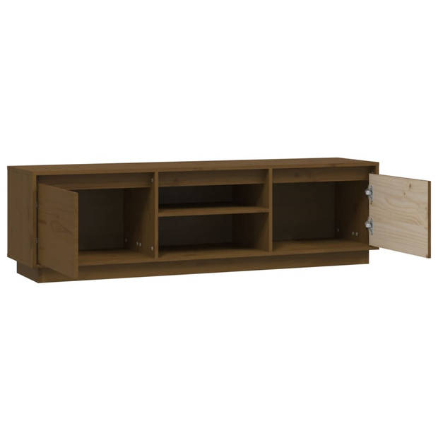 The Living Store TV-kast Massief grenenhout - 140 x 35 x 40 cm - Honey Brown