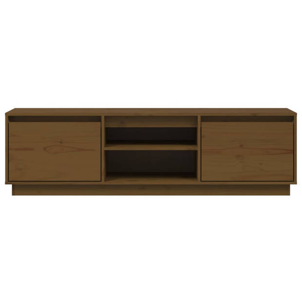 The Living Store TV-kast Massief grenenhout - 140 x 35 x 40 cm - Honey Brown