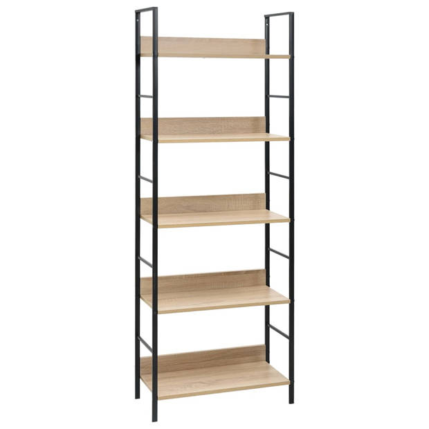 The Living Store Boekenkast - - 5-laagse - - Meubel - Spaanplaat - Afmeting- 60 x 27.6 x 158.5 cm - Ken-