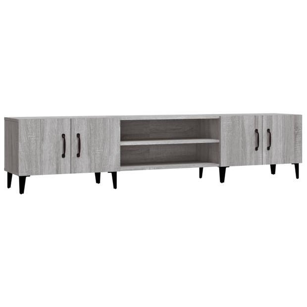 The Living Store Tv-kast - Tv-meubel 180x31.5x40 cm - Grijs Sonoma eiken