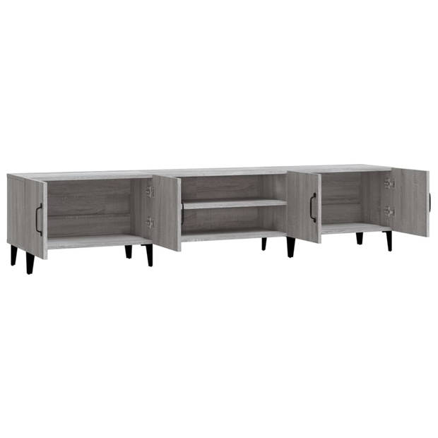 The Living Store Tv-kast - Tv-meubel 180x31.5x40 cm - Grijs Sonoma eiken