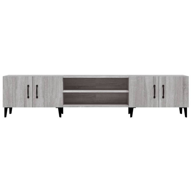 The Living Store Tv-kast - Tv-meubel 180x31.5x40 cm - Grijs Sonoma eiken