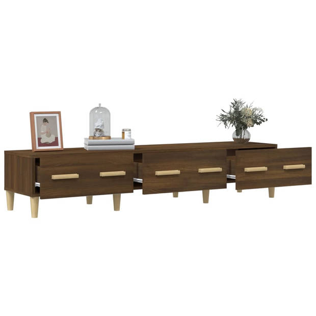 The Living Store Moderne TV-meubel - Bruineiken - 150 x 34.5 x 30 cm (B x D x H)