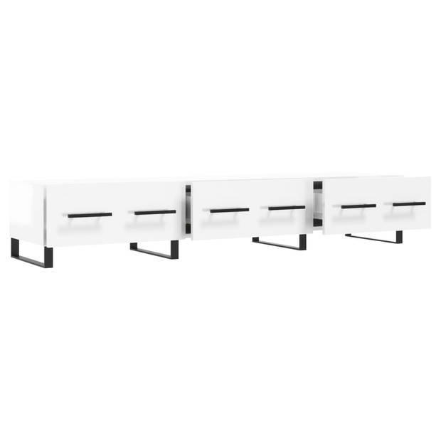 The Living Store TV Meubel - Hoogglans Wit - 150 x 36 x 30 cm - Stevig materiaal