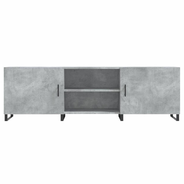 The Living Store TV-meubel - Betongrijs - 150 x 30 x 50 cm - opbergruimte - presenteerfunctie - praktische deur -
