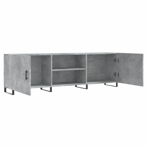 The Living Store TV-meubel - Betongrijs - 150 x 30 x 50 cm - opbergruimte - presenteerfunctie - praktische deur -