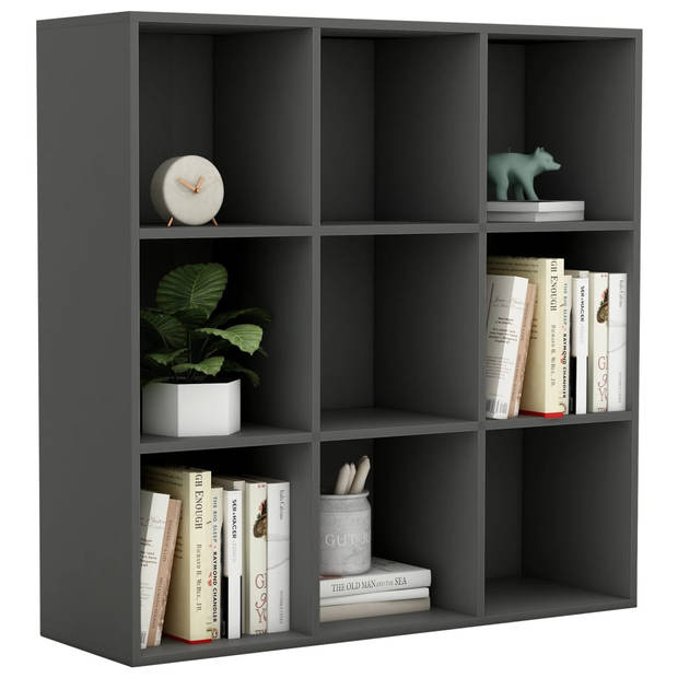 The Living Store Boekenkast - Spaanplaat - 98 x 30 x 98 cm - 9 vakken