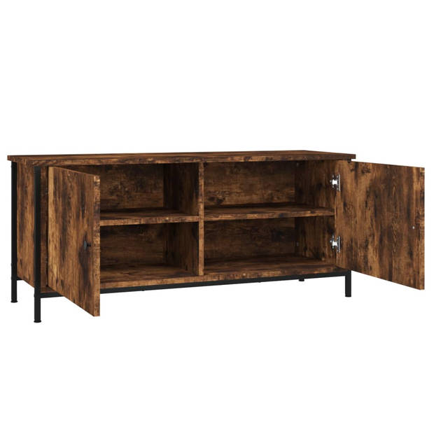 vidaXL Tv-meubel 102x35x45 cm bewerkt hout gerookt eikenkleurig