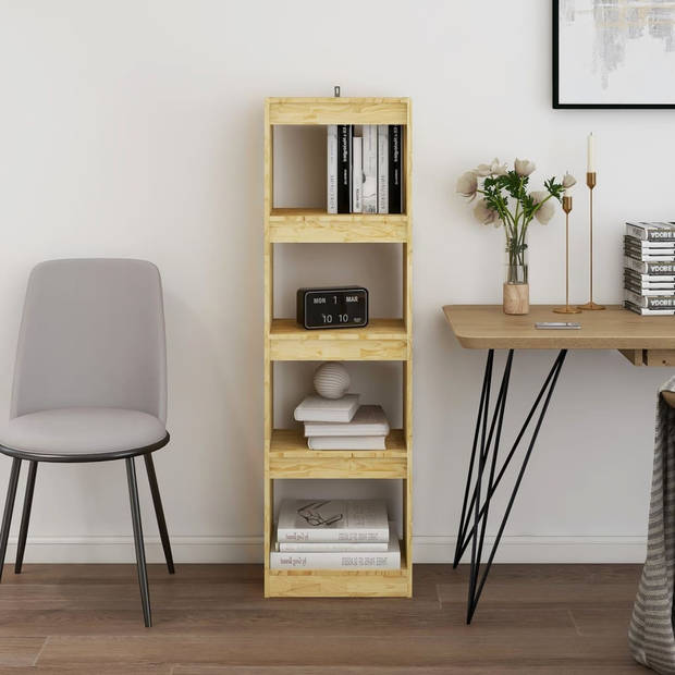 The Living Store Boekenkast/kamerscherm 40x30x135-5 cm grenenhout - Kast