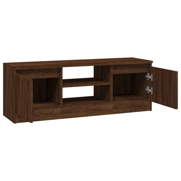 The Living Store Tv-kast Bruineiken - 102 x 30 x 36 cm - Deur