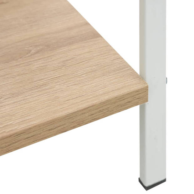 vidaXL Boekenkast 3 schappen 60x27,6x90,5 cm bewerkt hout eikenkleurig