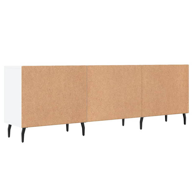 The Living Store TV-meubel X - TV-meubel - 150 x 30 x 50 cm - wit - bewerkt hout