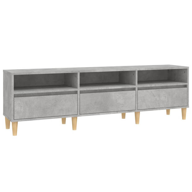 The Living Store Tv-kast - Betongrijs - 150 x 30 x 44.5 cm - Duurzaam materiaal