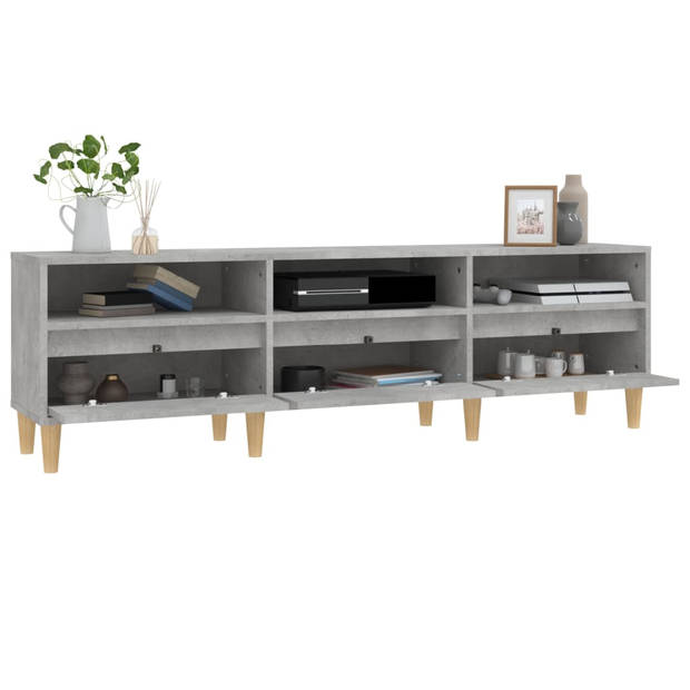 The Living Store Tv-kast - Betongrijs - 150 x 30 x 44.5 cm - Duurzaam materiaal