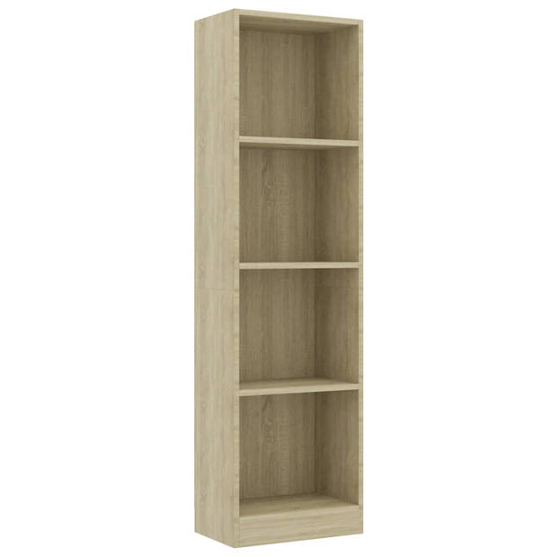 The Living Store Boekenkast - Sonoma Eiken - 40 x 24 x 142 cm - 4 schappen