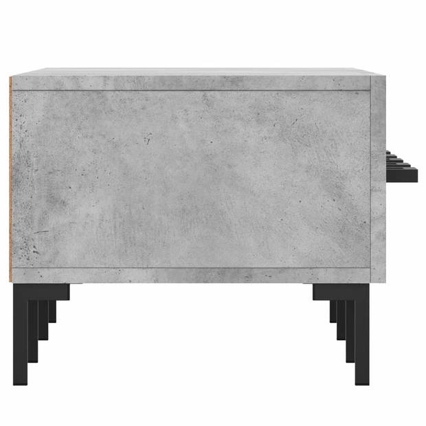 The Living Store TV-meubel Betongrijs - 150 x 36 x 30 cm - bewerkt hout en ijzer