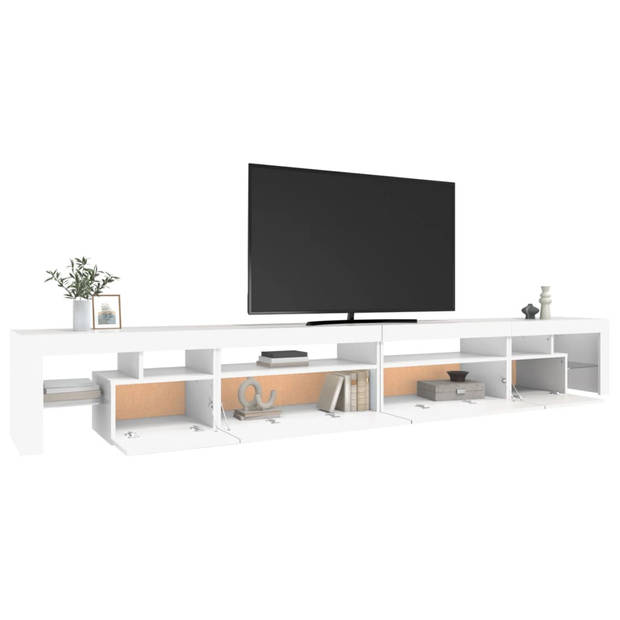 vidaXL Tv-meubel met LED-verlichting 290x36,5x40 cm wit