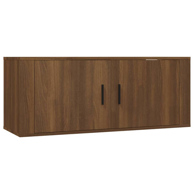 The Living Store TV-kast Classic - Wandmeubel - 100x34.5x40 cm - Bruineiken