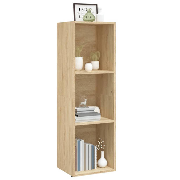 The Living Store Boekenkast - Sonoma Eiken - 36 x 30 x 114 cm - 3 Vakken