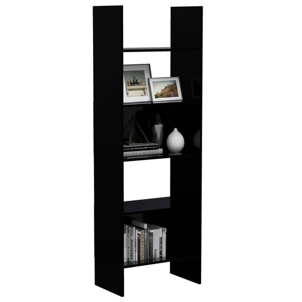 The Living Store Opbergkast XYZ - Boekenkast - 60 x 35 x 180 cm - Zwart Spaa