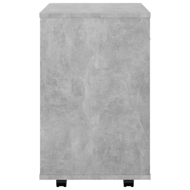 The Living Store Verrijdbare kast - Betongrijs - 46 x 36 x 59 cm - Duurzaam en functioneel