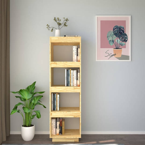 vidaXL Boekenkast / kamerscherm 40x35x135 cm massief grenenhout