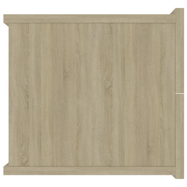 vidaXL Nachtkastjes 2 st 40x30x30 cm bewerkt hout sonoma eikenkleurig