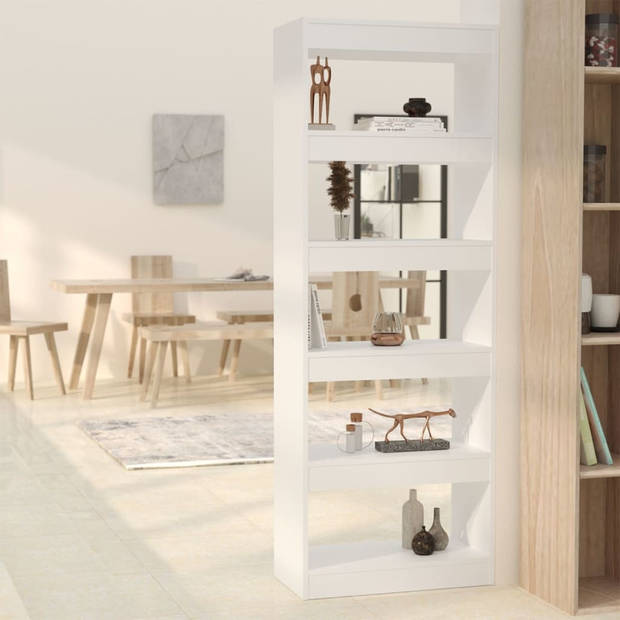 The Living Store Boekenkast - Hout - 60 x 30 x 166 cm - Wit