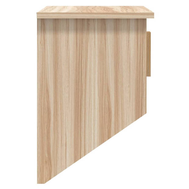 The Living Store Wandkast - Compacte - Houten - 80 x 24 x 35.5 cm