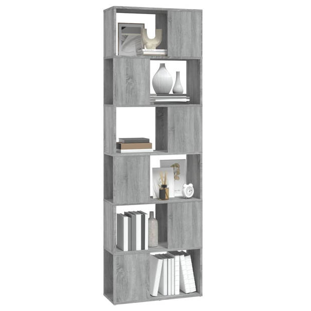 vidaXL Boekenkast/kamerscherm 60x24x186 cm grijs sonoma eiken