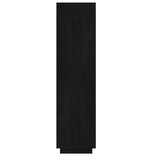 vidaXL Boekenkast/kamerscherm 60x35x135 cm massief grenenhout zwart