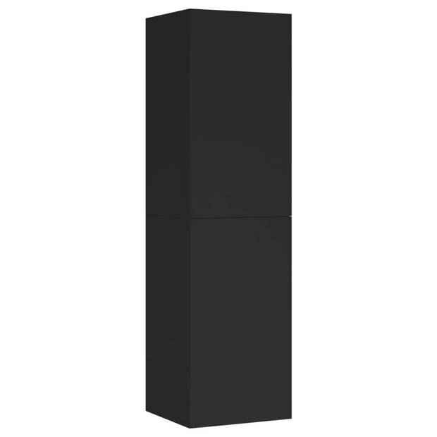 The Living Store Wandkast X - Televisiekast - 30.5 x 30 x 110 cm - Zwart