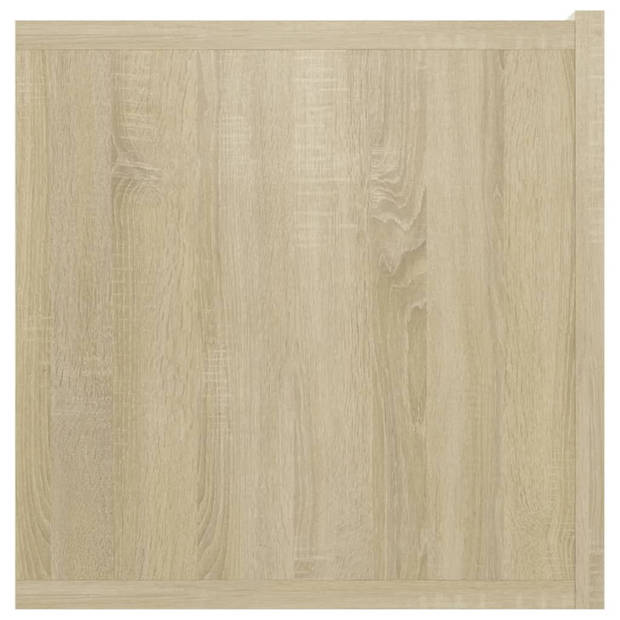 The Living Store Wandmeubel - Sonoma Eiken - 60 x 30 x 30 cm - Bewerkt Hout